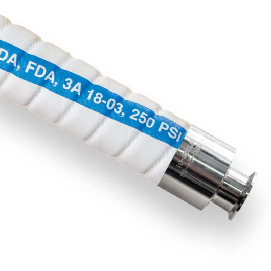 1.5" WHITE COVER FDA HOSE 250PSI S&D 230F