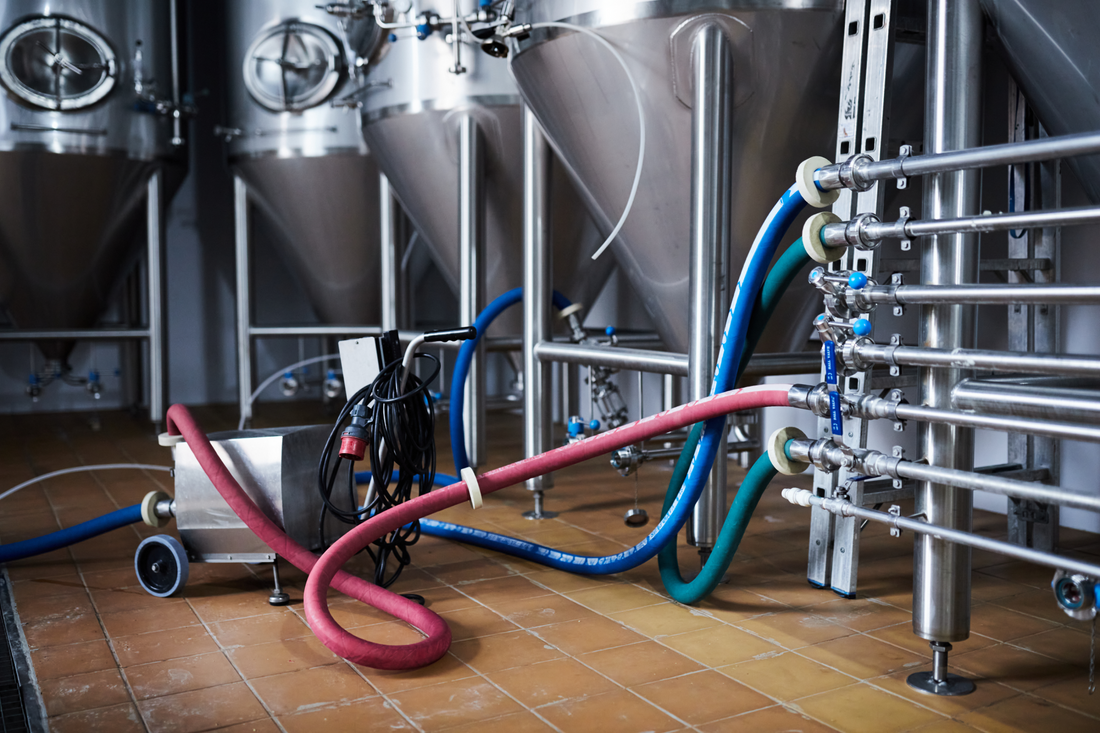 Where sanitary hoses are used.